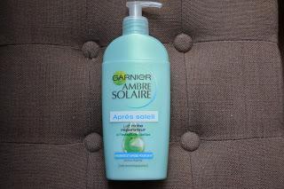 J'ai trouvé un bon après-soleil : Lait riche réparateur de Garnier