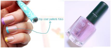 kiko, sparkle touch, nail art, arc-en-ciel, rainbow