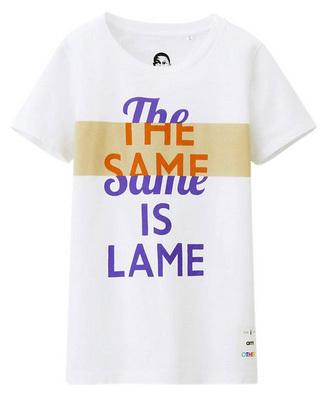 T-shirt The Same is Lame violet orange de la collection Uniqlo & i am OTHER| Beauty By Cyann