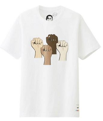 T-shirt poings levés de la ollection i am Other & Uniqlo | Beauty By Cyann