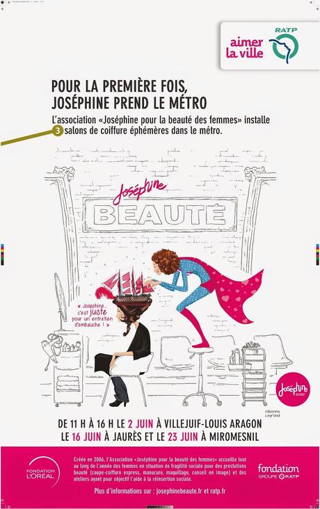 L’association «Joséphine pour la beauté des femmes» installe des salons de coiffure éphémères dans le métro
