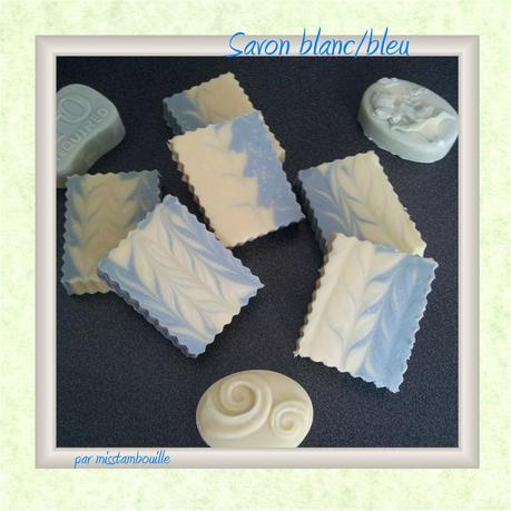 savon blanc bleu