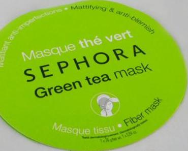 Masque Tissu au Thé Vert de Sephora : le masque des peaux grasses à imperfections