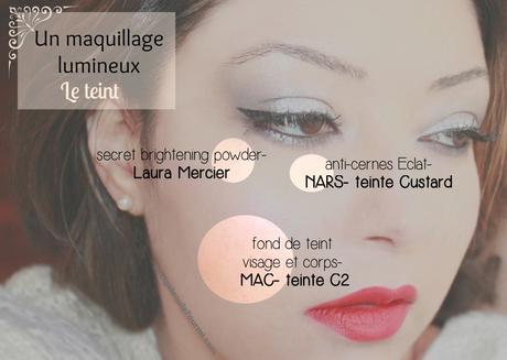 maquillage lumineux, le teint