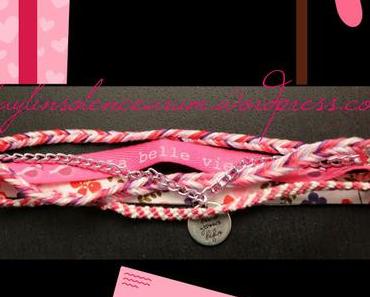 Bracelet  Liberty  » La belle vie  » en rose