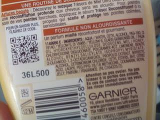 L'après shampooing trésors de miel de Garnier