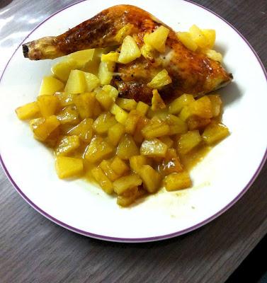 Poulet à l'ananas caramélisé au vinaigre balsamique