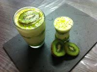 Verrine de Kiwi Façon tiramisu.