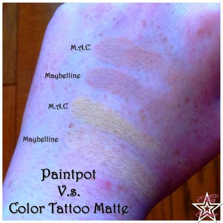 Swatch pain pot vs color tattoo