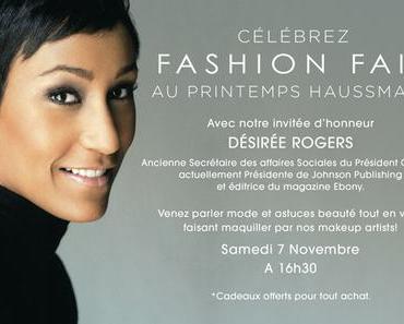 Faites-vous maquiller par Fashion Fair Samedi 7 Novembre au Printemps !