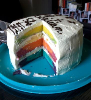 Mon Rainbow Cake pour l'anniversaire de my Daddy !