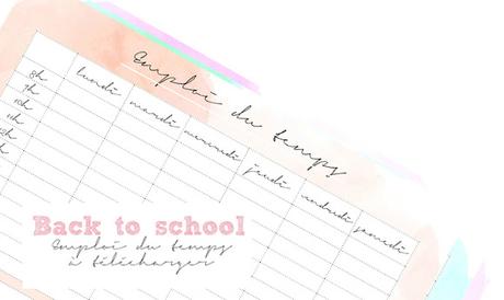 ✎ Emploi du temps girly #3 : du pastel pour vos horaires !