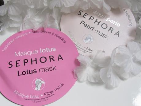 Lotus et Perle, mes deux masques en tissus par Sephora