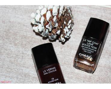 Le vernis « Rouge Noir » et son top coat lamé – Chanel