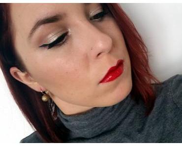 Maquillage de fêtes #4 – L’intemporel irisé et bouche ultra-rouge.