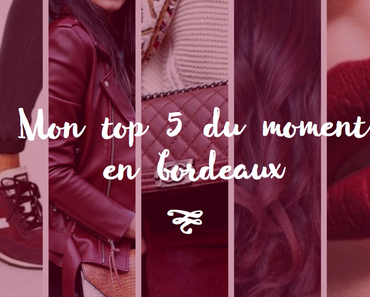 L’instant Couleur,Mon top 5 en bordeaux