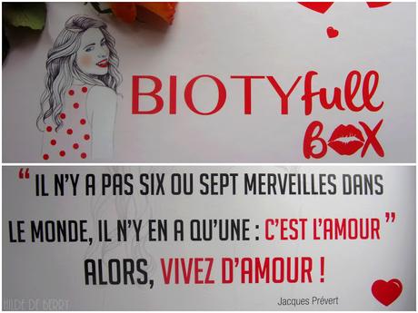 En Février 2016, la BiotyFull Box se remplit d'amour.