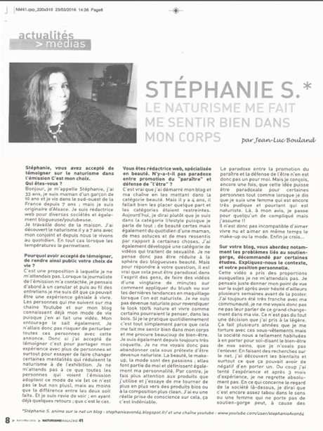 INTERVIEW pour Naturisme Magazine ...