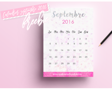Le calendrier septembre 2016 à télécharger - Freebie