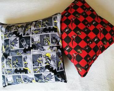 Couture : Housses de coussin Batgirl et Harley Queen