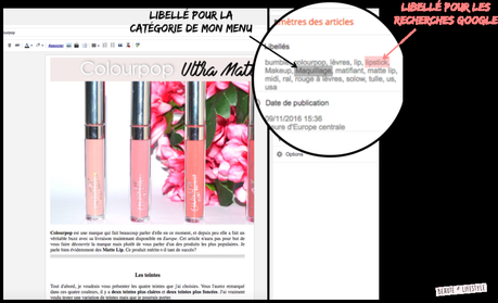 Comment fonctionnent les libellés sur Blogger?