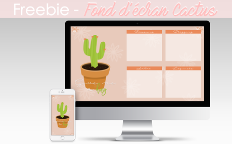 Fond d'écran Cactus pour téléphones et ordinateurs - Freebie