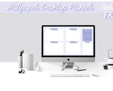 Desktop Wallpaper Planner Février 2017 - freebie