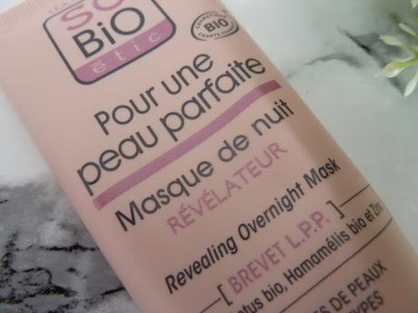 Mention très bien pour le Masque de nuit Révélateur So'Bio Etic