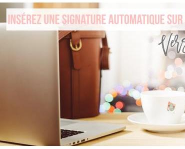 Insérer une signature automatique sur Blogger - Version 2