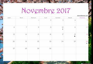 novembre 2017 calendrier ellia rose paysage