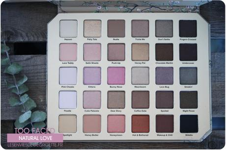 Palette Natural Love de Too Faced #swatch