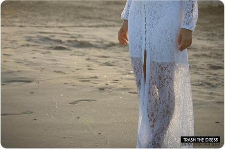 Trash the Dress : ma robe longue blanche d’été en dentelle