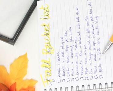 15 choses que je veux faire cet automne | Fall Bucket List 2018